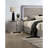 Contemporary Classic Light Taupe Bedside Table Bedroom Furniture 1Pc Nightstand Chrome Legs Handles-544598395