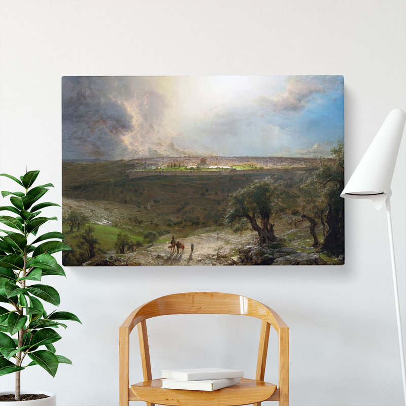 Jerusalem From The Mount Of Olives by Frederic Edwin Church - Wrapped Canvas, 50cm H x 76cm W x 3cm D
