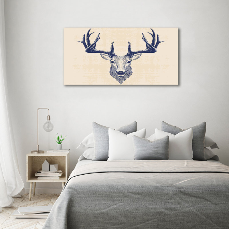 Deer Head - Wrapped Canvas Print