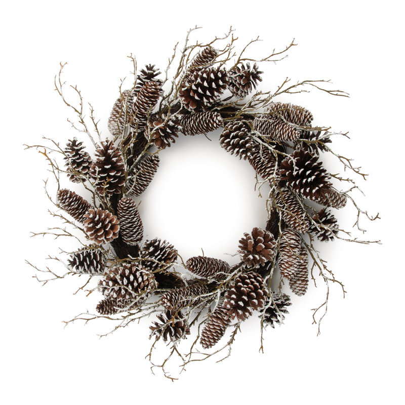 Pine Cone and Twig Wreath 23"D