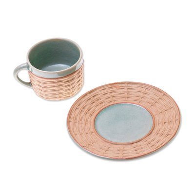 Pospisil Ceramic Teacup and Saucer
