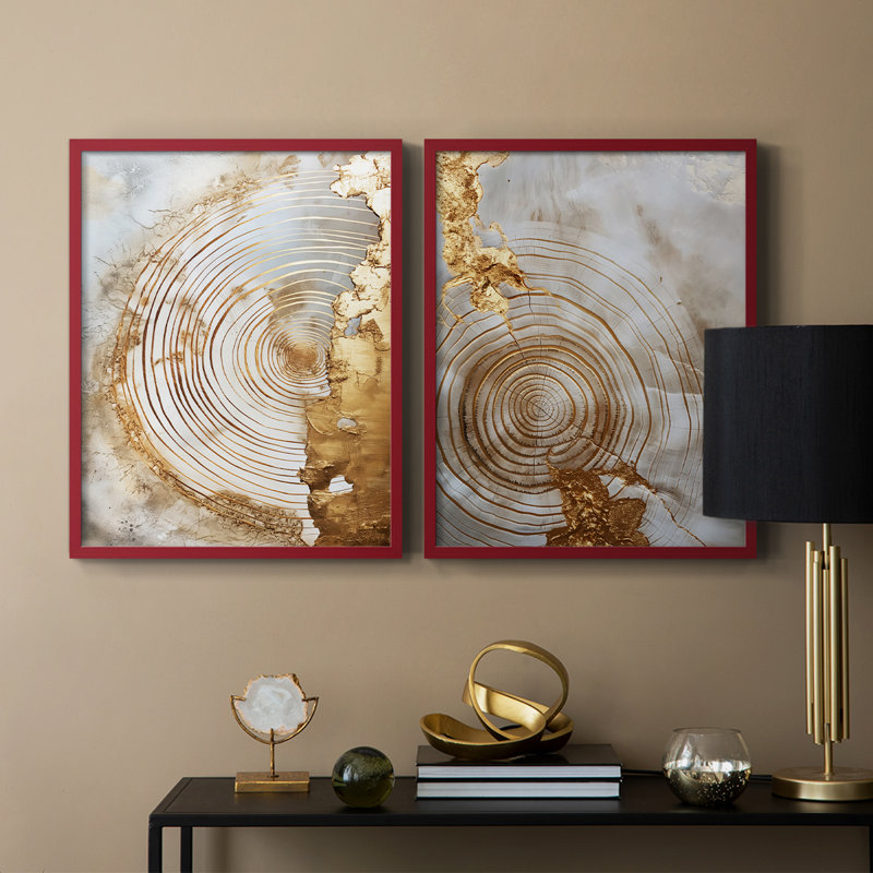 Série ABSTRACT CLxxIV - reproduction encadrée de qualité supérieure - prête à être accrochée - aucun clou requis - aucun clou requis