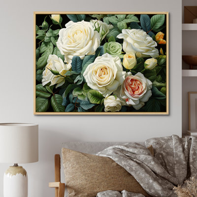 Méticuleusement rendu roses II sur toile