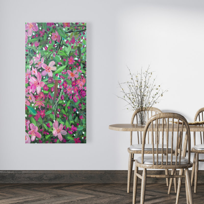 Cherry Tree Blooming Canvas - Floral Bedroom Decor Art