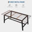 Industrial Dining Table for 4-6 People, 63" Long Wooden Kitchen Table with Sturdy Metal Frame & Black Finish - Seats 4 Rectangular Counter for Dinner, Kitchen, Dining Room-Dark Rustic Birch-503475687