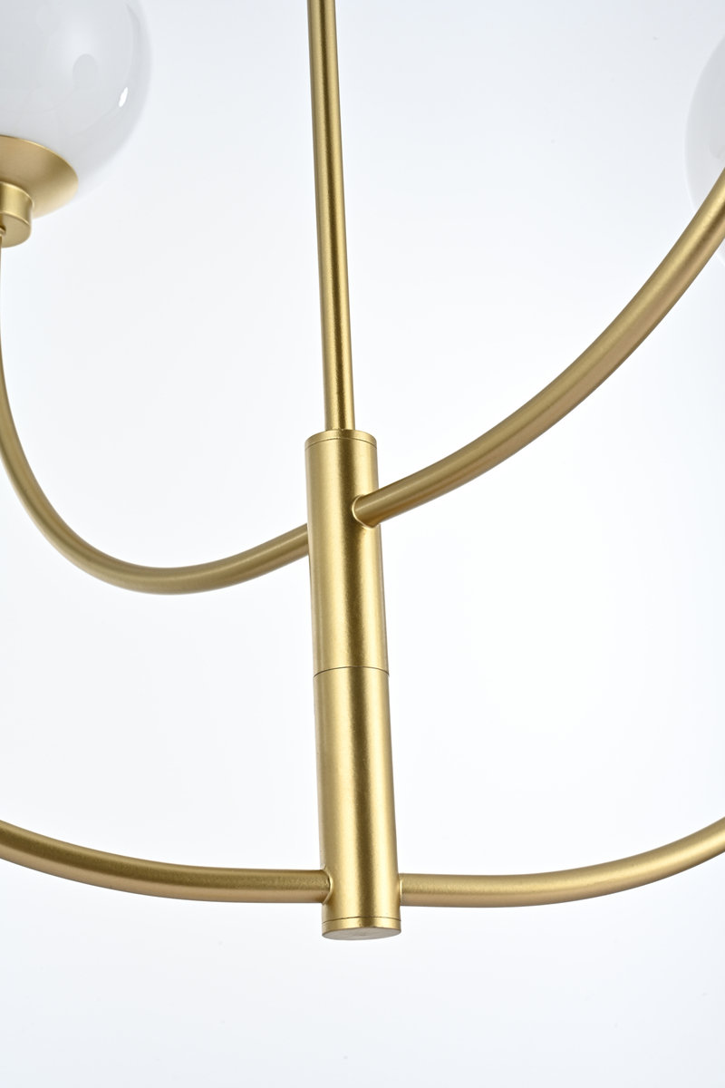 Kyle 4-Light Chandelier, Brass, 27" H x 36" W x 36" D