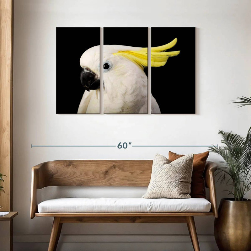 Brampt Sulfur Crested Cockatoo Head, 28" H x 45" W