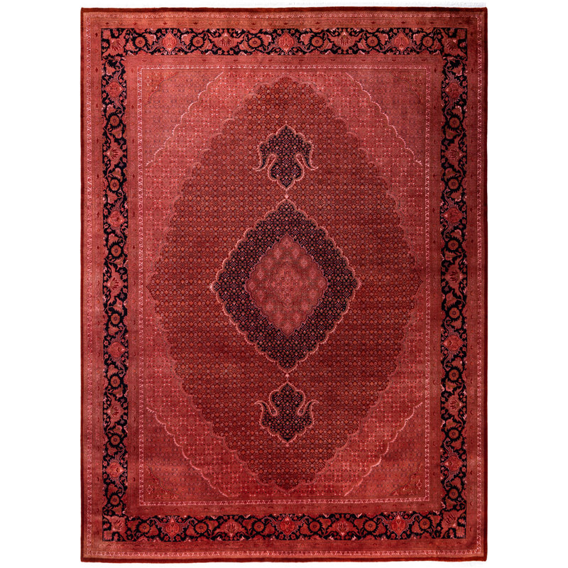 Overdyed Hand-Knotted Wool Modern-Contemporary Pink Area Rug 9' 2" x 12' 4"