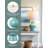 25.6" Blue Ceramic Table Lamp, 1 Pack Large Vase Bedside Lamp