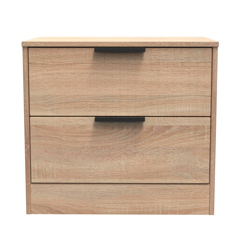 Berklie 2 Drawer Midi Chest (Ready Assembled), Bardolino Oak
