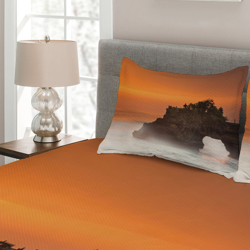 Coastal Polyester Coverlet, King Bedspread + 2 Shams