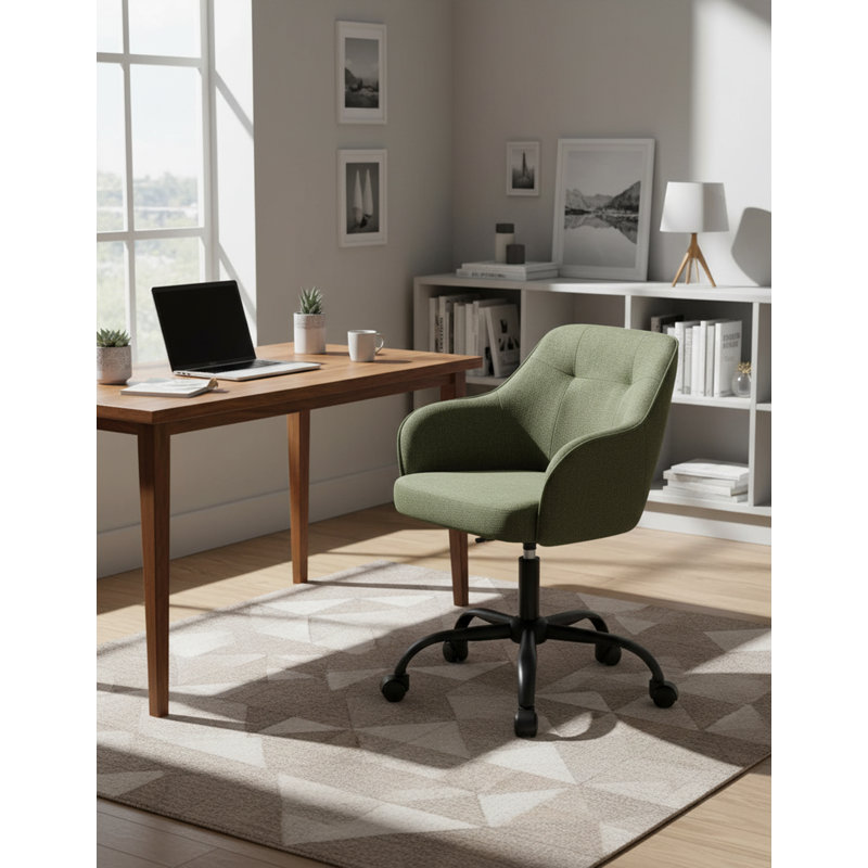 Office Chair, Black, Green