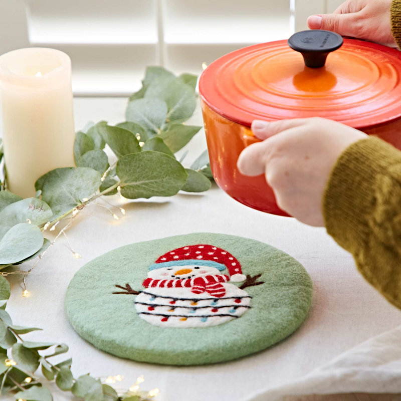 Felt Snowman Trivet
