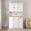Armoire de rangement de 71 po avec comptoir pour four à micro-ondes 71 po