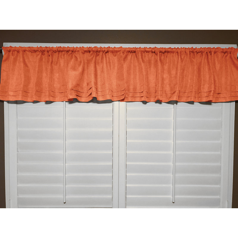 Piaf Tailored Window Valance, Orange