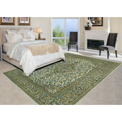 Nelta One-of-a-Kind 8'2" X 11'6" 2022 Wool Area Rug Ivory