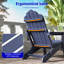 Ensemble de 2 chaises Adirondack pliantes avec porte-gobelet et repose-pieds rétractable HiPS pour patio-286033228