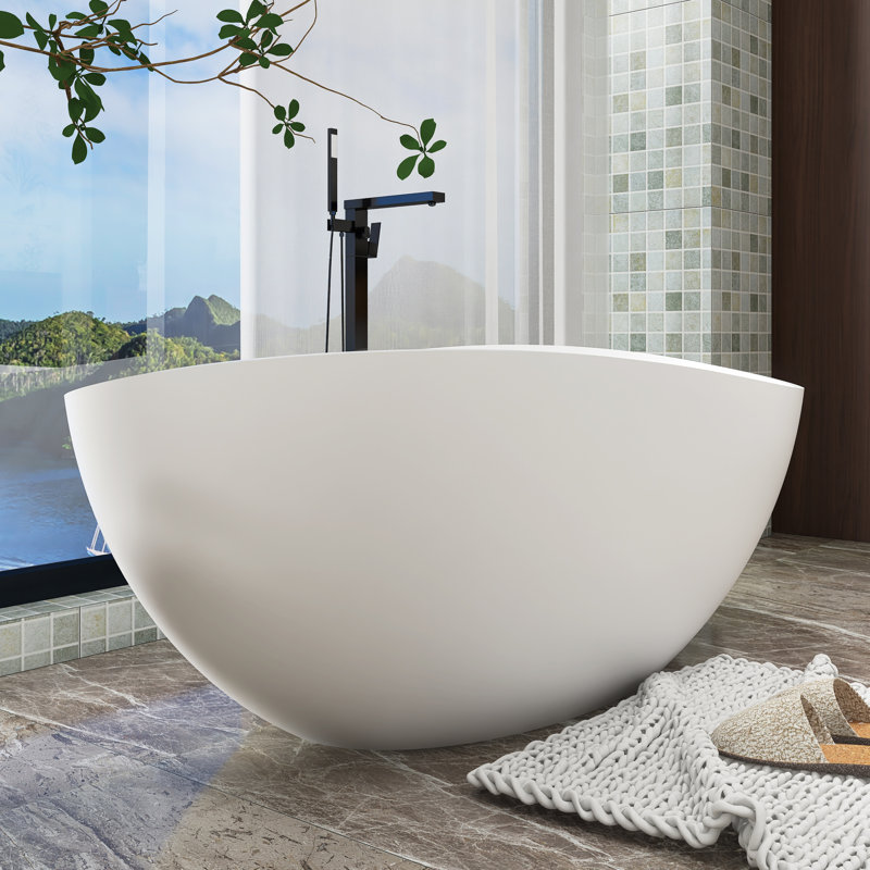 Baignoire de trempage autoportante 63 po x 37,38 po
