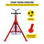 V Head Pipe Stand 0.3-30.5 cm Capacity, Adjustable Height 71.1-132.1 cm, Pipe Stands 1133.9 kg Load Capacity, Portable Folding Pipe Stands, Carbon Steel Body More Durable