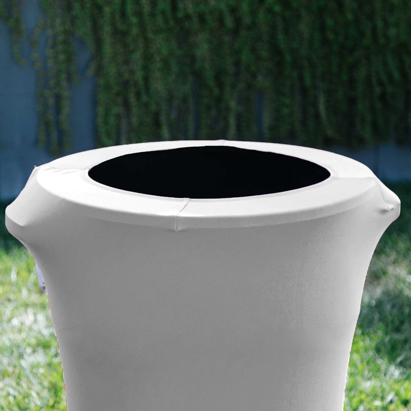 Housse pour poubelle Spandex, Blanc
