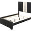 Mobilier de chambre à coucher contemporain en bois avec tête de lit à tête de lit contemporaine à grand lit 1pc, cadre de lit