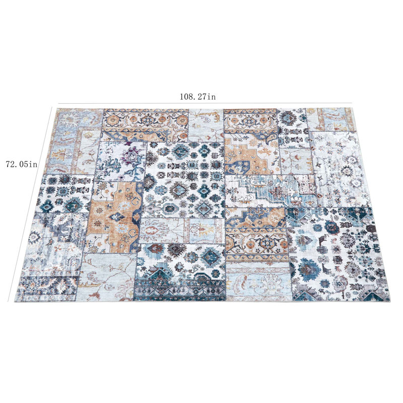 Tapis de salon Retro Abstract, Rectangle 6 pi x 9 pi