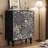 European vintage shoe cabinet side cabinet 20 Pair Solid Wood Shoe Storage Cabinet-100709717
