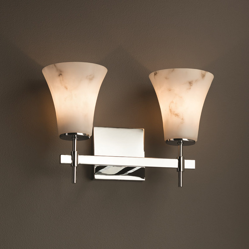 Éclairage pour meuble-lavabo 2 lumières Keyon, Chrome poli