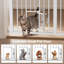 Auto Close Safety Gate With Cat Door, 29.5"-40.5" Extra Wide Dog Gate, Pressure Mounted Easy Walk Thru Pet Gate-116174269