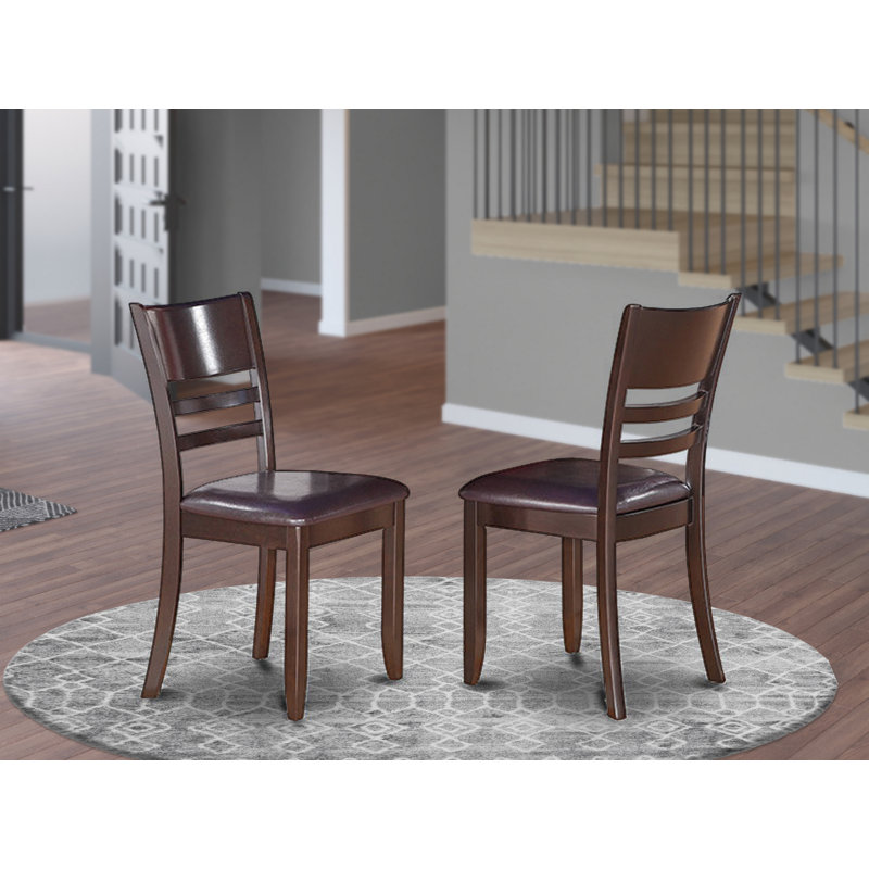 Chaises de salle à manger Lynfield - Chaises rembourrées en similicuir, ensemble de 2, cappuccino, Faux Leather, Cappuccino