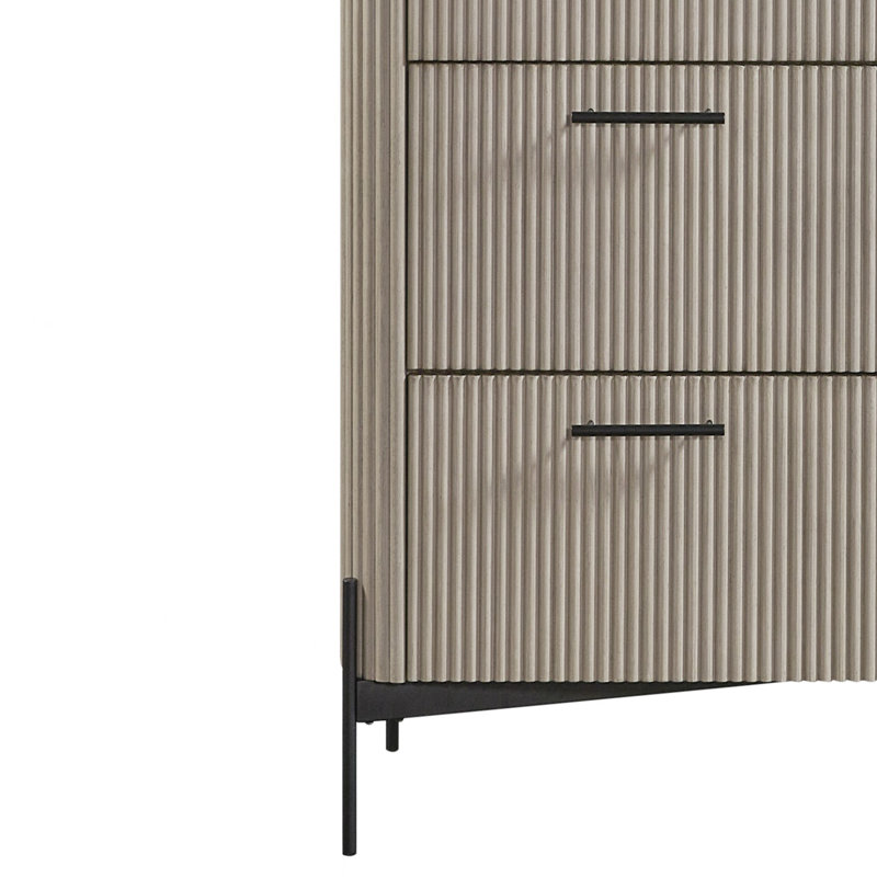 Commode 6 tiroirs, Taupe