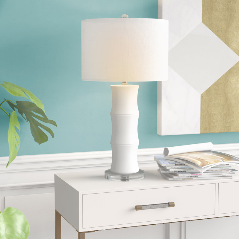 Lampe de table 27 po Hershman, Blanc