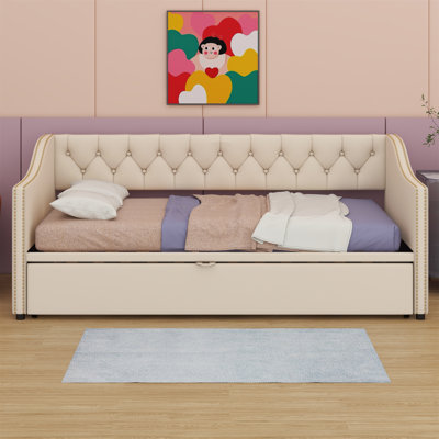 Upholstered Daybed With Pop Up Trundle