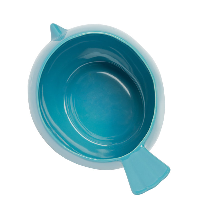 Zygi Bird Gloss Ceramic Planter Pot for 4" Nursery Pots (Teal), Teal
