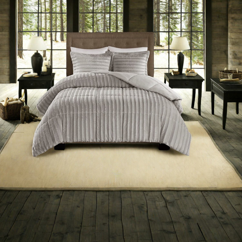 Ensembles de literie luxueux en fausse fourrure, style glamour en polyester pour la maison