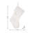 21"L White Plush Christmas Stocking