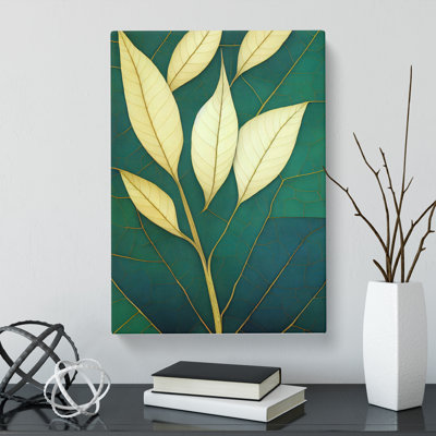 Uddevalla Ivy Leaf Geometric - Wrapped Canvas Print