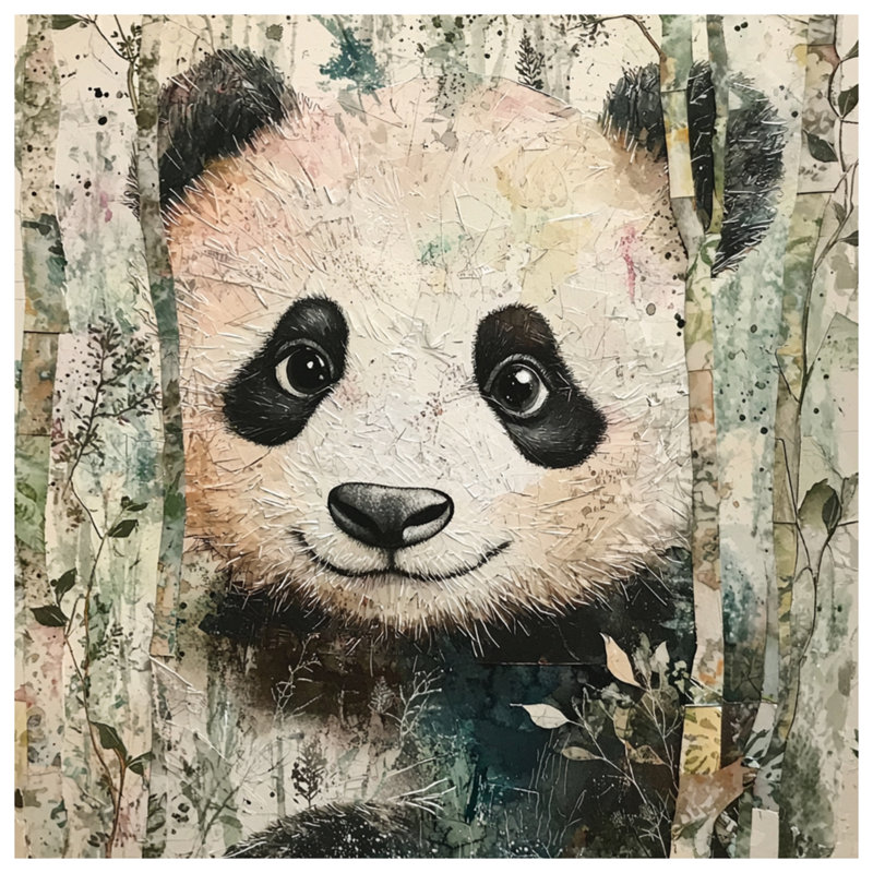 Rideaux de douche Panda In Bamboo Forest, L 70 po x H 93 po