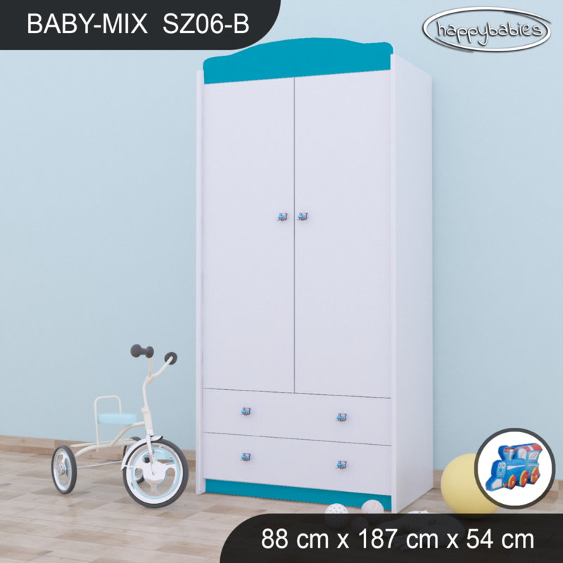 Baby 2 Door Wardrobe, Blue