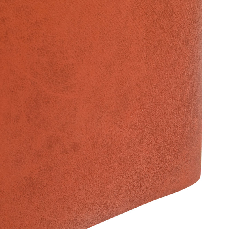 Repose-pieds en cuir Dirrick, Orange