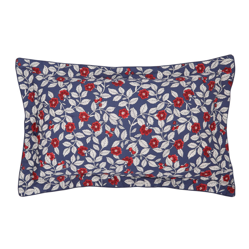 Grove Floral Cotton Duvet Cover Set, King Size Duvet Cover + 2 Pillowcases