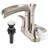 2-Handle Centerset Bathroom Sink Faucet with Waterfall Spout, 360° Swivel Spout and Pop-Up Drain Assembly, Brushed Nickel-98534423