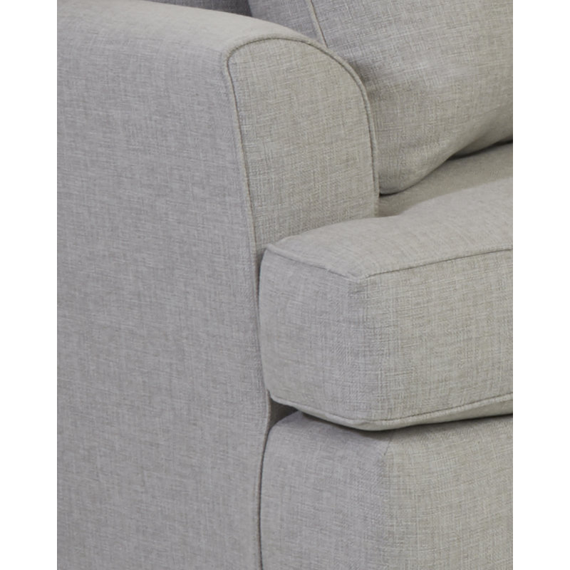 Canapé modulaire Conradina, Tissage natté ivoire Drusky Sustain®, Orienté à gauche (vu de face)