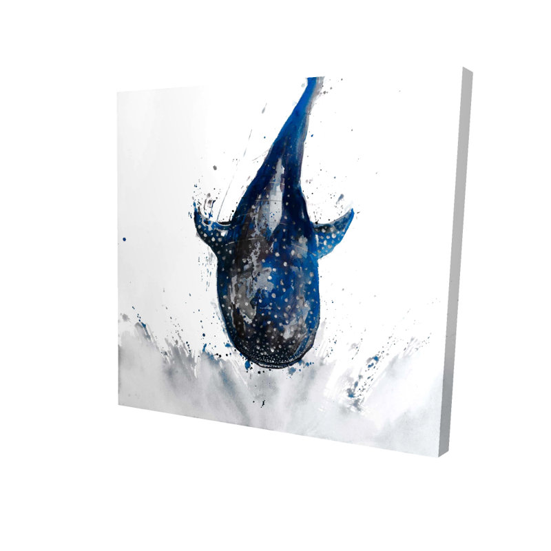 Toile bleue Shark Whale | Art mural aquatique