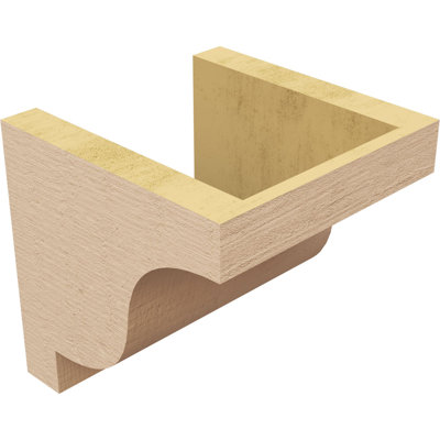 7"W x 7"D x 7"H Newport Rough Cedar Woodgrain TimberThane Corbel, Primed Tan
