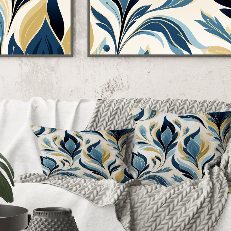 Ikat bleu et vert nordique Simplicity, H 16 po x l 16 po