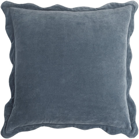Collier Scalloped Edges Cotton Throw Pillow