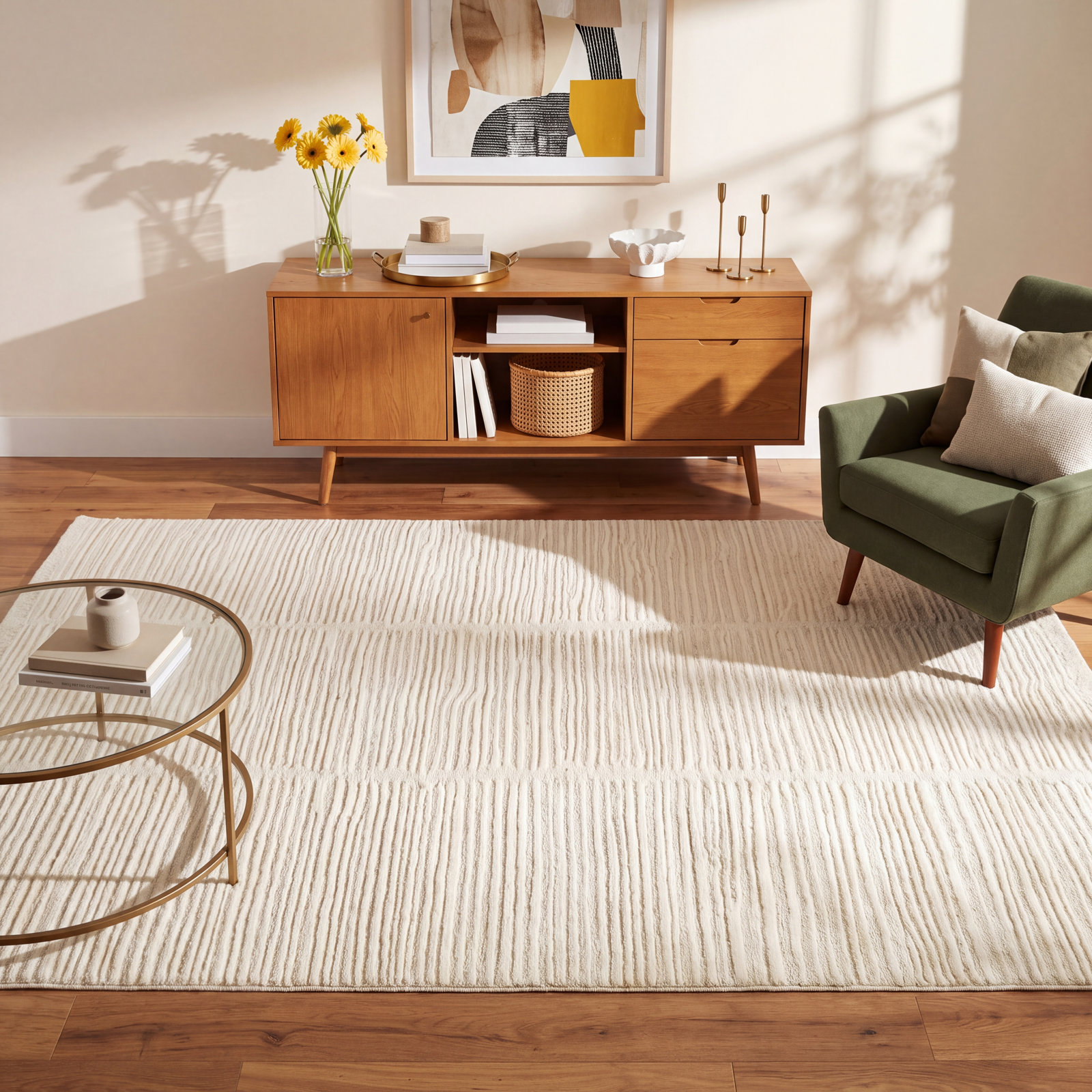 Elayne Hand-Knotted Abstract Rug, Rectangle 8'3" x 11'5"