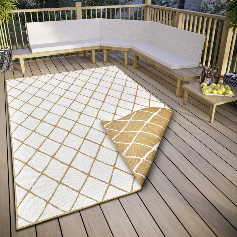 Geometric Indoor / Outdoor Area Rug, Rectangle 200 x 290cm