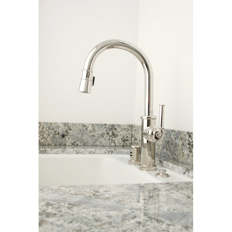 Taft Single Handle Pull Down Kitchen Faucet, Satin Nickel (PVD)